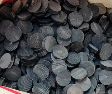 Buffalo Horn Button Blanks Black with Line, item 146