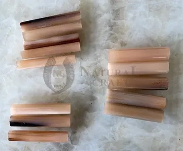 Real Horn Cylinder Rolls Beige Colors, item 196