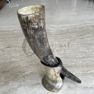 Natural Drinking Horn with Stand, item 227